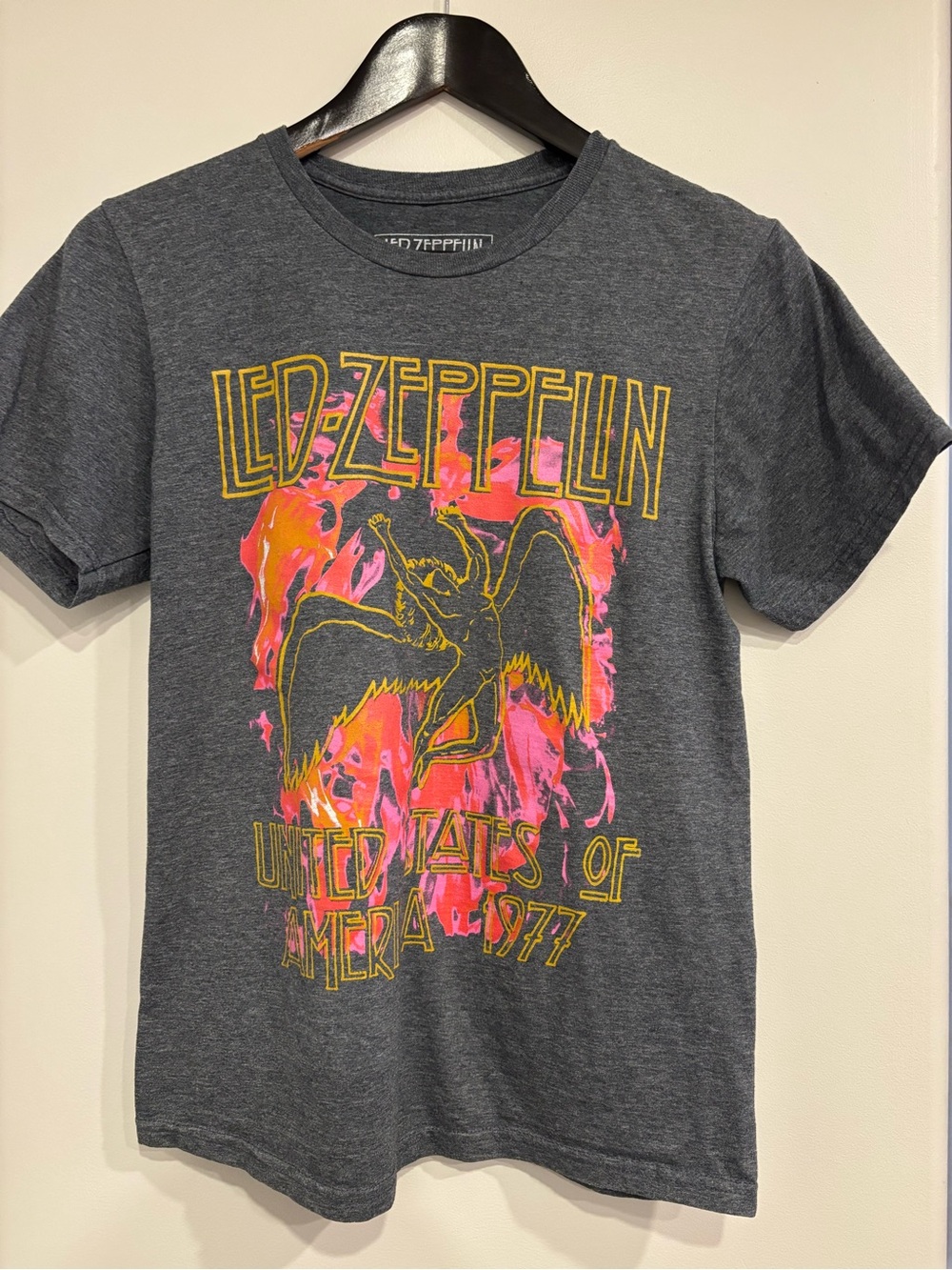 Led Zeppelin grey graphic band tee